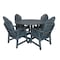 Highwood Usa Hamilton 5pc Round Outdoor Patio Furniture Dining Set AD-DNA48-NBE - alternate 1